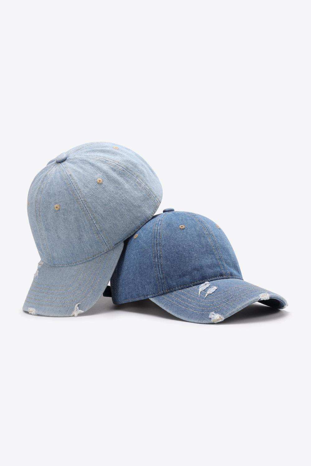Distressed Adjustable Baseball Cap - Trendsi - Flyclothing LLC