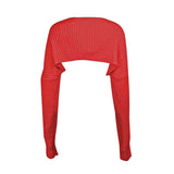 Long Sleeve Knit Bolero - Trendsi - Flyclothing LLC