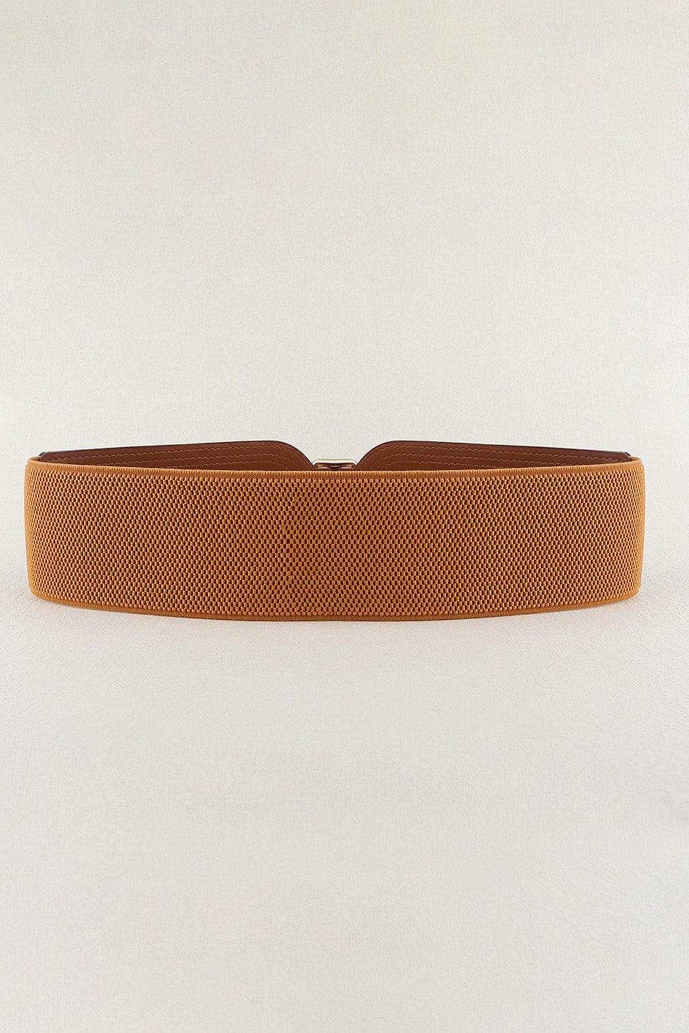 Elastic Wide PU Belt - Trendsi - Flyclothing LLC