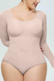 Long Sleeve Shaping Bodysuit - Trendsi - Flyclothing LLC