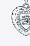 Moissanite Heart Pendant Necklace - Trendsi - Flyclothing LLC
