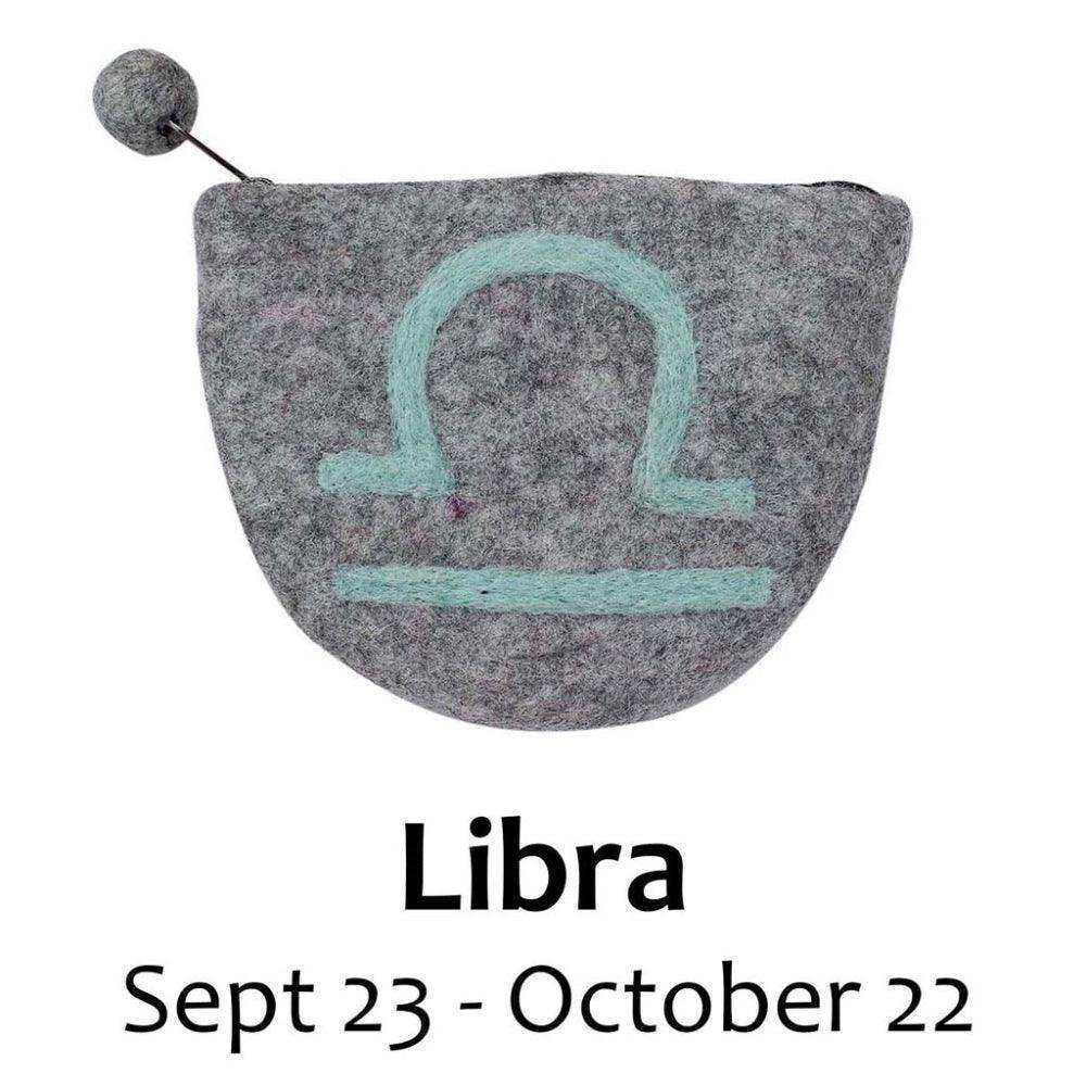 Felt Libra Zodiac Coin Purse - Global Groove - Global Crafts - Flyclothing LLC