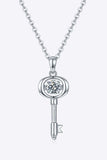 Moissanite Key Pendant Necklace - Trendsi - Flyclothing LLC