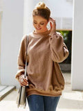 Mock Neck Dropped Shoulder Sweatshirt - Trendsi - Flyclothing LLC
