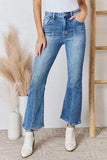 RISEN Full Size High Rise Ankle Flare Jeans - Trendsi - Flyclothing LLC