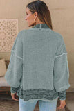 Waffle-knit Pocketed Open Front Cardigan - Trendsi - Flyclothing LLC