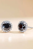 Two-Tone 4-Prong Moissanite Stud Earrings - Trendsi - Flyclothing LLC