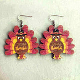 Thanksgiving Turkey Drop Earrings - Trendsi - Flyclothing LLC