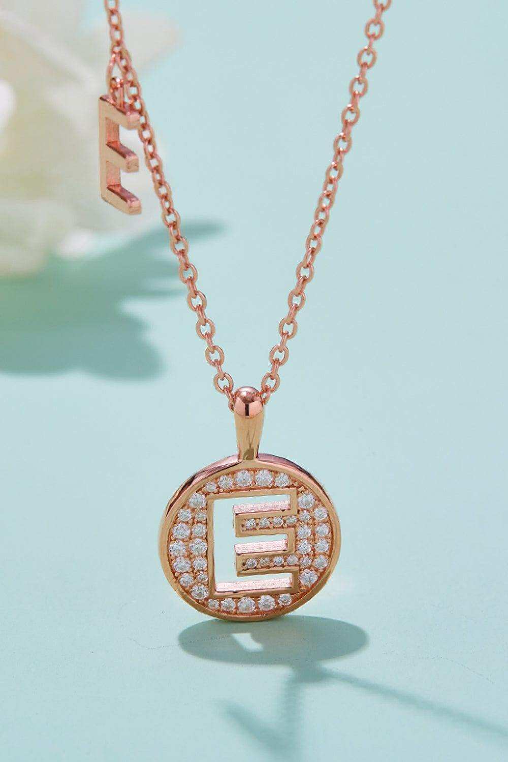 Moissanite A to J Pendant Necklace - Trendsi - Flyclothing LLC
