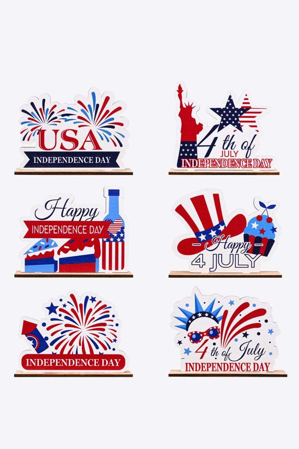 Independence Day Plywood Decor Ornament - Trendsi - Flyclothing LLC