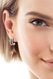 Moissanite 925 Sterling Silver C-Hoop Earrings - Trendsi - Flyclothing LLC