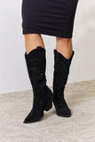 Forever Link Rhinestone Knee High Cowboy Boots - Trendsi - Flyclothing LLC