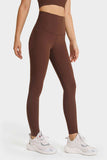 Feel Like Skin Elastic Waistband Yoga Leggings - Trendsi - Flyclothing LLC