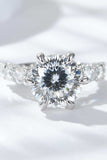 5 Carat Moissanite Side Stone Ring - Trendsi - Flyclothing LLC