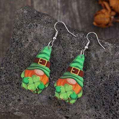 Wooden Alloy Dangle Earrings - Trendsi - Flyclothing LLC