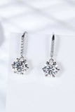 6-Prong Moissanite Drop Earrings - Trendsi - Flyclothing LLC