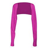 Long Sleeve Knit Bolero - Trendsi - Flyclothing LLC
