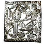 Two Birds Metal Wall Art - 11 by 12 Inches - Croix des Bouquets - Croix des Bouquets - Flyclothing LLC