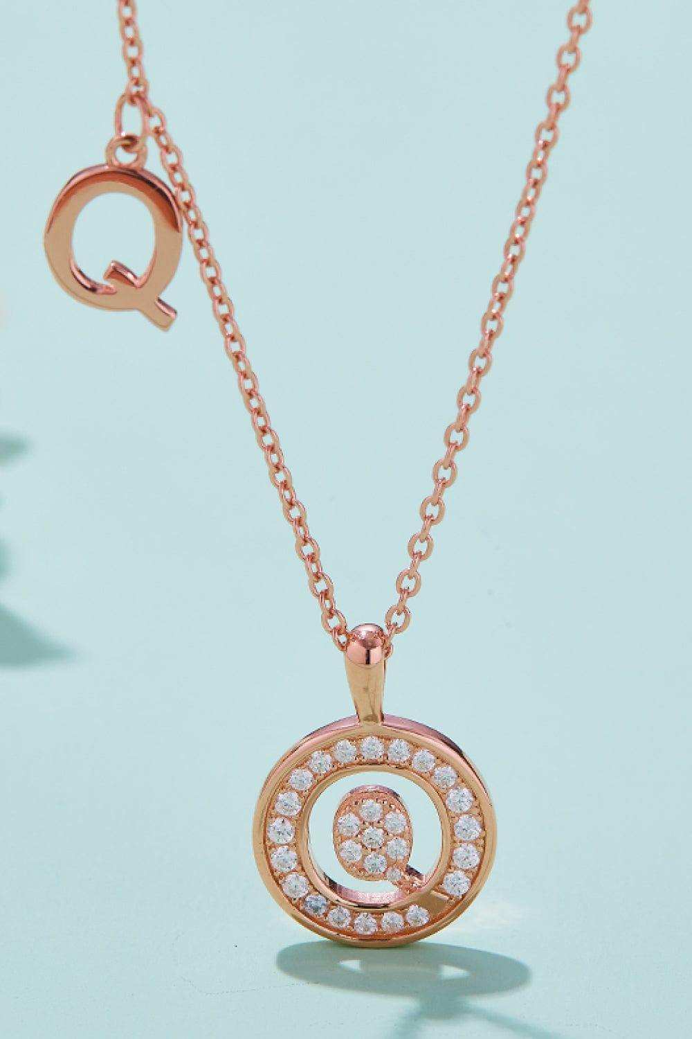 Moissanite K to T Pendant Necklace - Trendsi - Flyclothing LLC