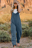 Double Take V-Neck Sleeveless Jumpsuit with Pocket - Trendsi - Flyclothing LLC