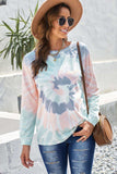 Tie-Dye Raglan Sleeve Top - Trendsi - Flyclothing LLC