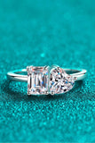 Rhodium-Plated 2 Carat Moissanite Ring - Trendsi - Flyclothing LLC