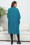 Lantern Sleeve Open Front Pocketed Cardigan - Trendsi - Flyclothing LLC