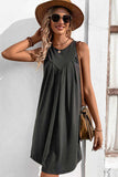 Round Neck Sleeveless Mini Dress - Trendsi - Flyclothing LLC