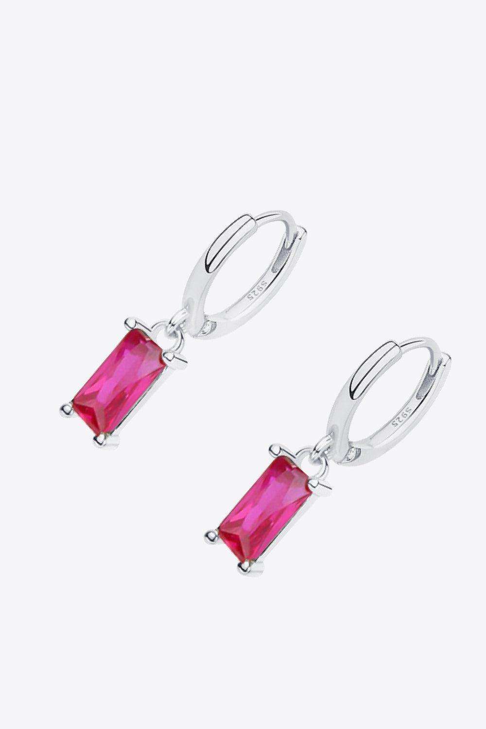 Retro 925 Sterling Silver Cubic Zirconia Drop Earrings - Trendsi - Flyclothing LLC