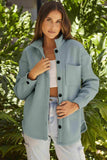 Button Down Collared Jacket - Trendsi - Flyclothing LLC