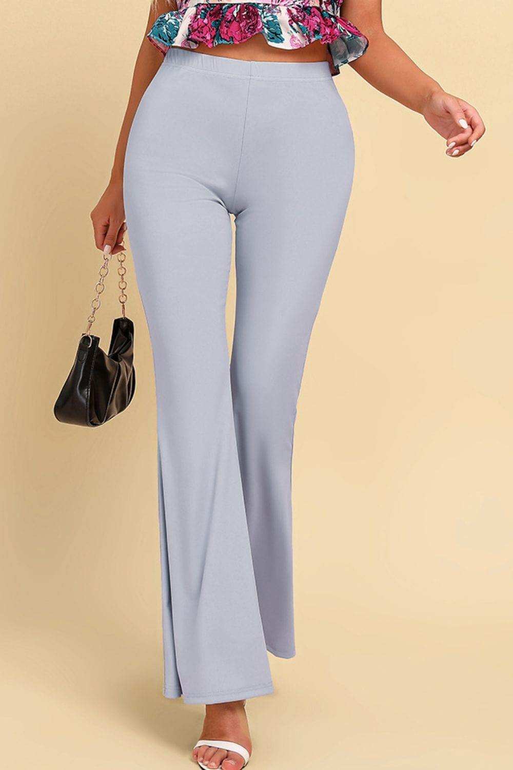 Pull On Flared Pants - Trendsi - Flyclothing LLC
