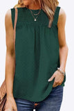 Smocked Tie Back Frill Trim Tank - Trendsi - Flyclothing LLC