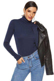 Ribbed Turtleneck Long Sleeve Bodysuit - Trendsi - Flyclothing LLC