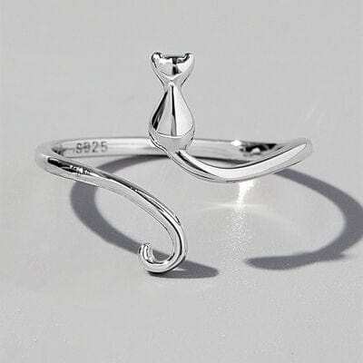 Cat Shape 925 Sterling Silver Ring - Trendsi - Flyclothing LLC