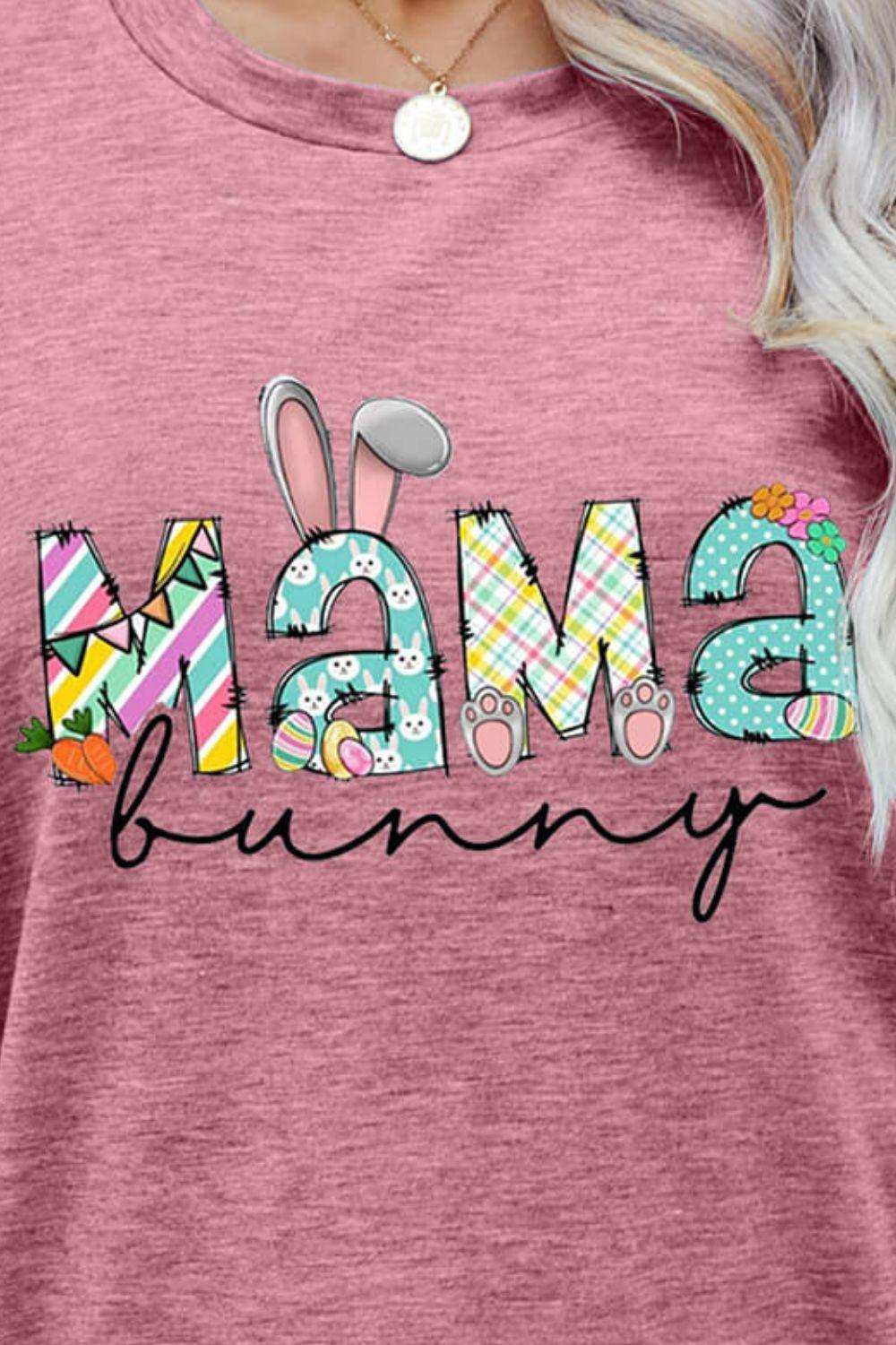 MAMA BUNNY Easter Graphic Tee - Trendsi - Flyclothing LLC