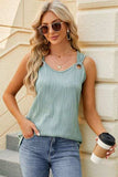 Round Neck Wide Strap Tank - Trendsi - Flyclothing LLC