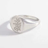 925 Sterling Silver Signet Ring - Trendsi - Flyclothing LLC