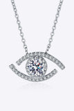Moissanite Evil Eye Pendant 925 Sterling Silver Necklace - Trendsi - Flyclothing LLC