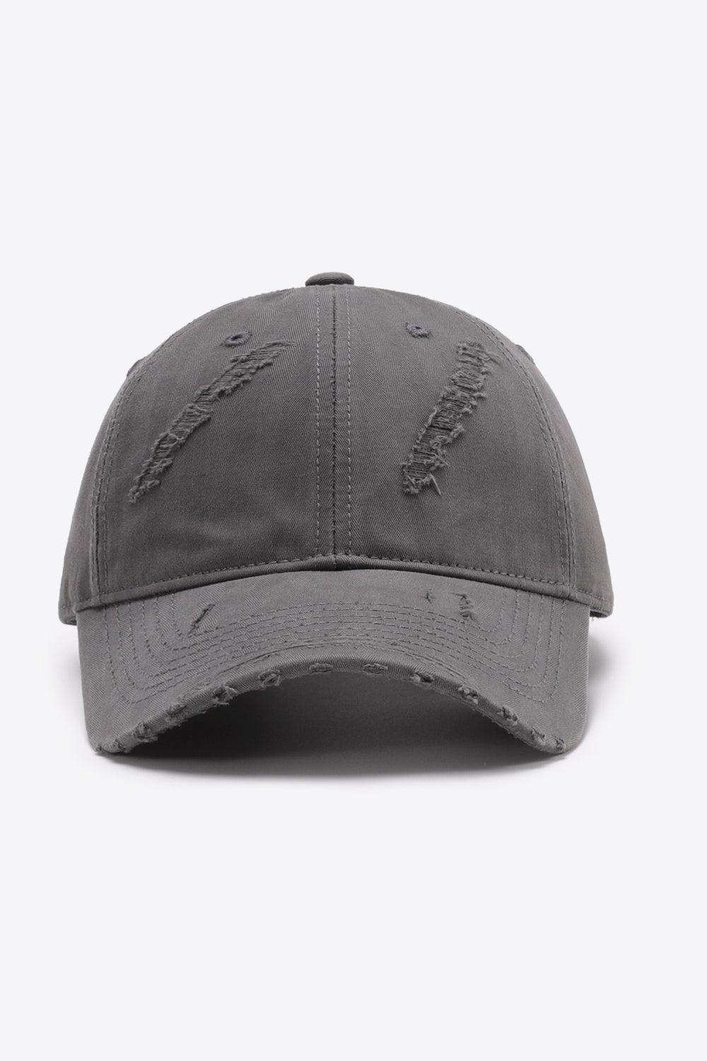 Distressed Adjustable Baseball Cap - Trendsi - Flyclothing LLC