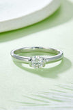 Moissanite 925 Sterling Silver Solitaire Ring - Trendsi - Flyclothing LLC