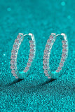 Moissanite 925 Sterling Silver Huggie Earrings - Trendsi - Flyclothing LLC