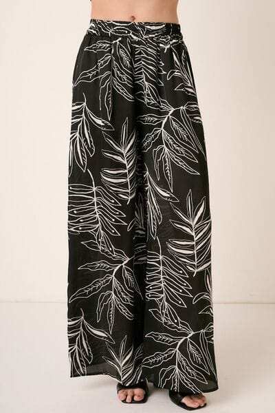 Mittoshop Printed Wide Leg Pants - Trendsi - Flyclothing LLC