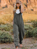 Double Take Full Size Sleeveless V-Neck Pocketed Jumpsuit - Trendsi - Flyclothing LLC