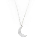 Silverpolished Crescent Moon Necklace - Asha Handicrafts - Flyclothing LLC