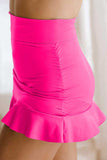 Ruffle Hem Swim Skort - Trendsi - Flyclothing LLC