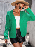Open Front Long Sleeve Cardigan - Trendsi - Flyclothing LLC