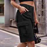 Denim Cargo Shorts with Pockets - Trendsi - Flyclothing LLC