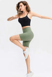 Slim Fit Wide Waistband Sports Shorts - Trendsi - Flyclothing LLC
