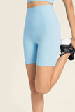 Seamless High-Rise Wide Waistband Biker Shorts - Trendsi - Flyclothing LLC