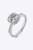 1 Carat Moissanite Platinum-Plated Ring - Trendsi - Flyclothing LLC